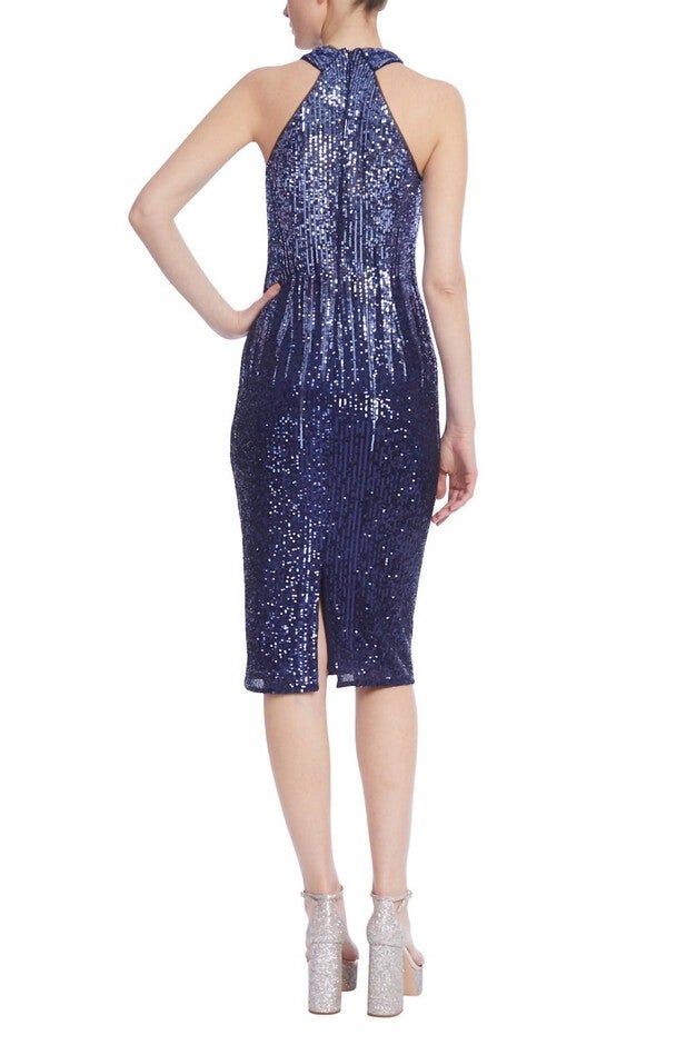 ROSETTE DRESS, Navy Multi / Navy, alternate image number null
