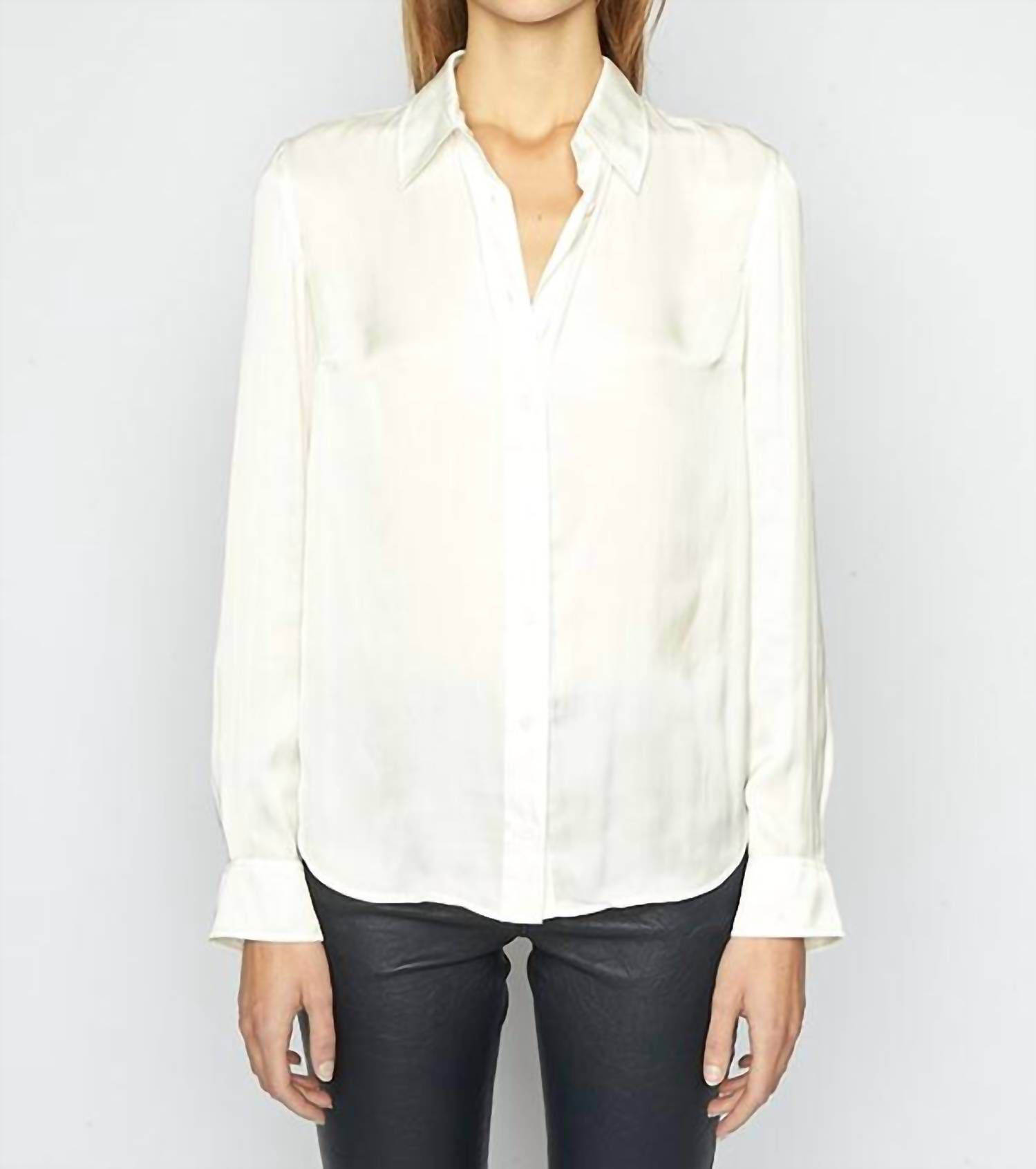 TASKO SATIN LONG SLEEVE SHIRT, Judo White / White, hi-res image number 0