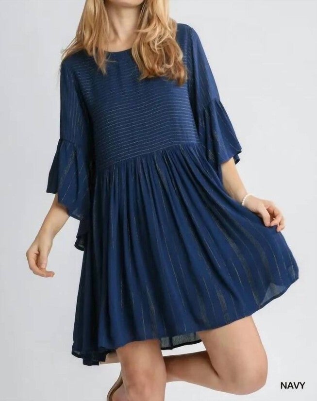 BABYDOLL DRESS IN NAVY, Navy / Navy, hi-res image number 0