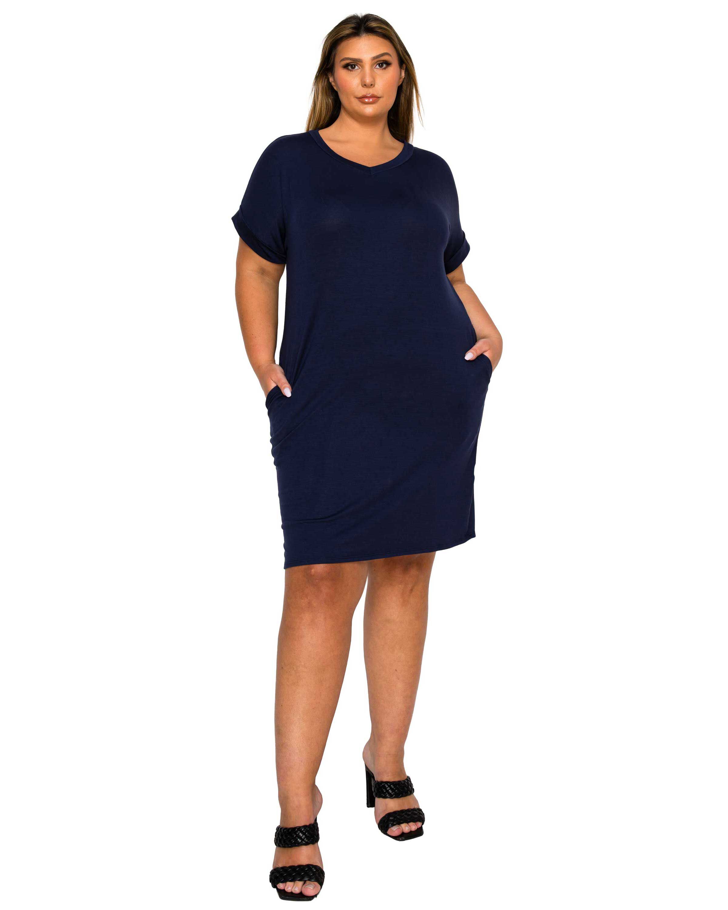 MIA EVERYDAY T-SHIRT DRESS, Navy / Navy, hi-res image number 0