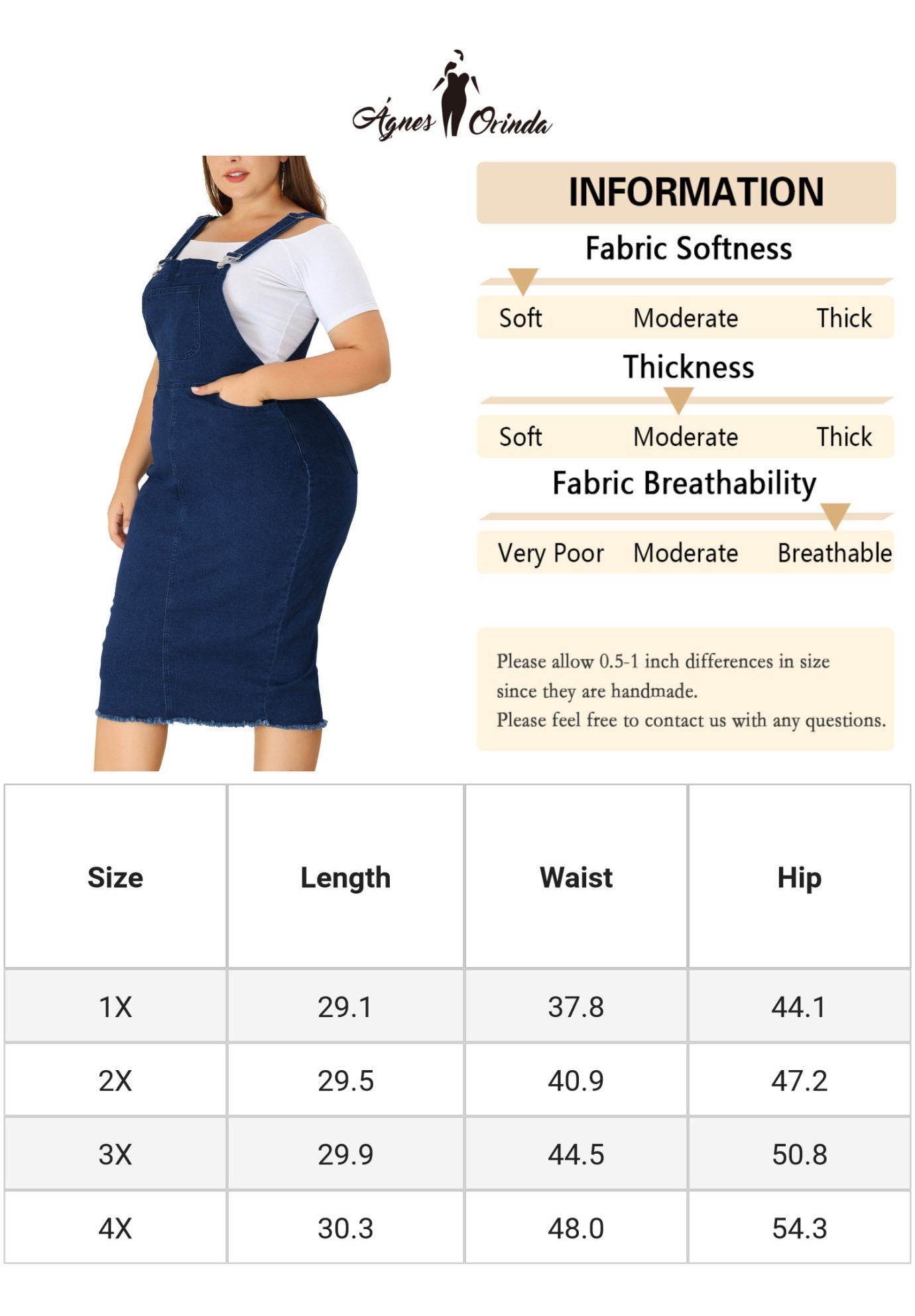 ADJUSTABLE STRAP BACK SLIT DISTRESSED DENIM OVERALL DRESS, Black Blue / Navy, alternate image number 1