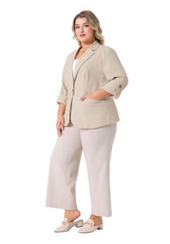 Lightweight Button Linen Cotton Blazer