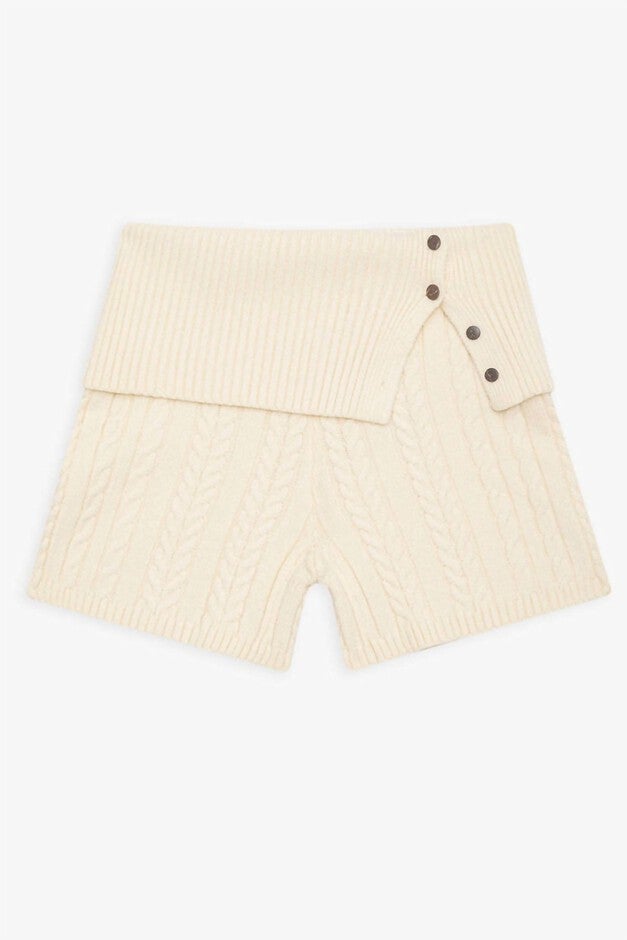 Nolan Cable Knit Short in French Vanilla, , alternate image number null