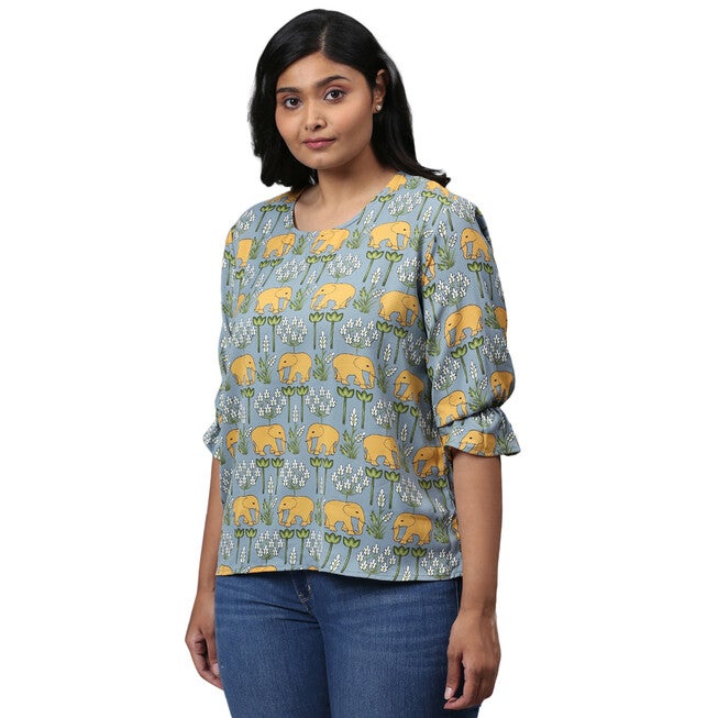 Elephant Motif Top, , alternate image number null