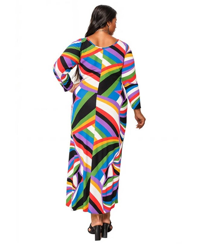 EZRA MAXI DRESS, Vibrant / Azure Blue, alternate image number 2