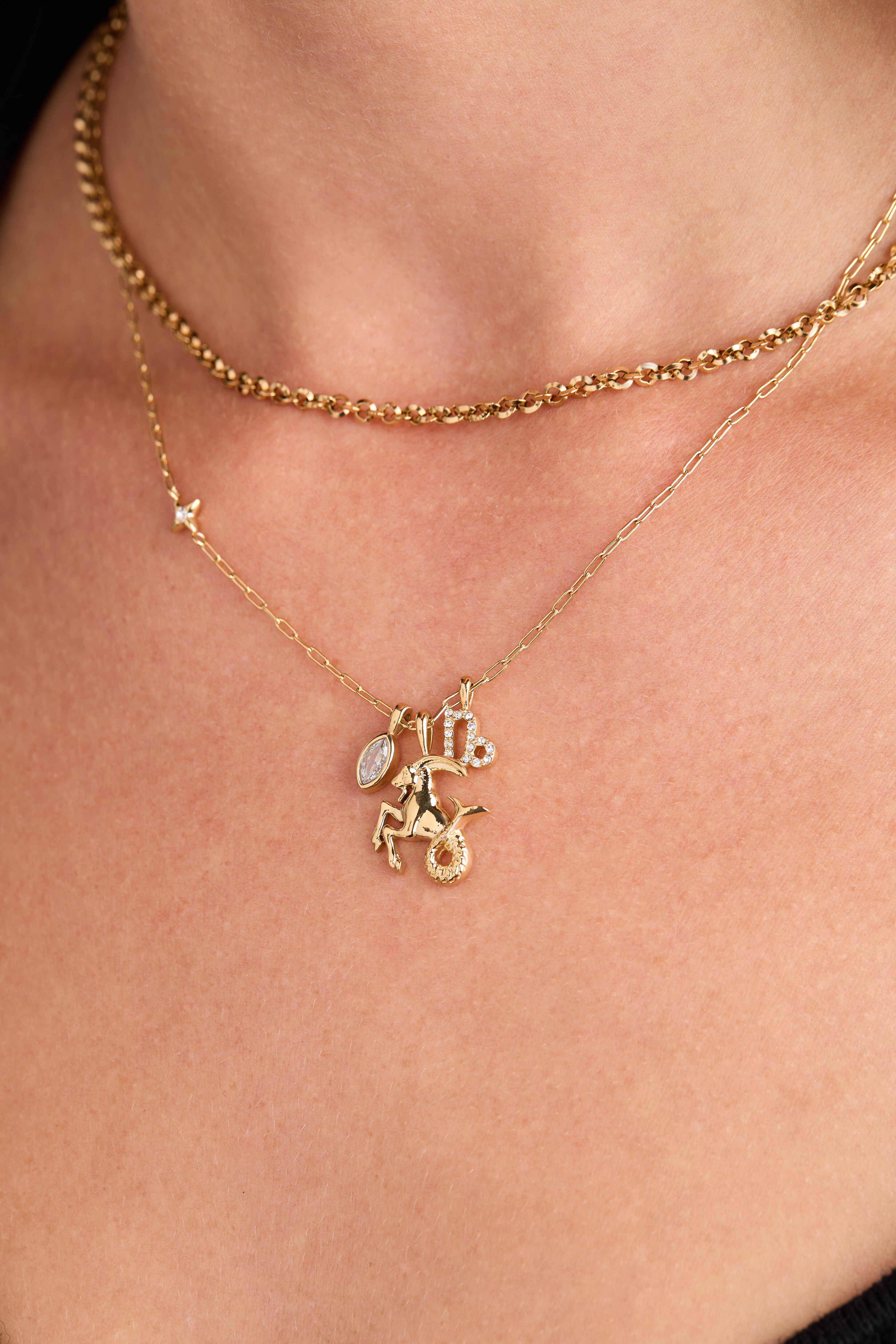 Zodiac Charm Cluster, Capricorn / Gold, alternate image number 1