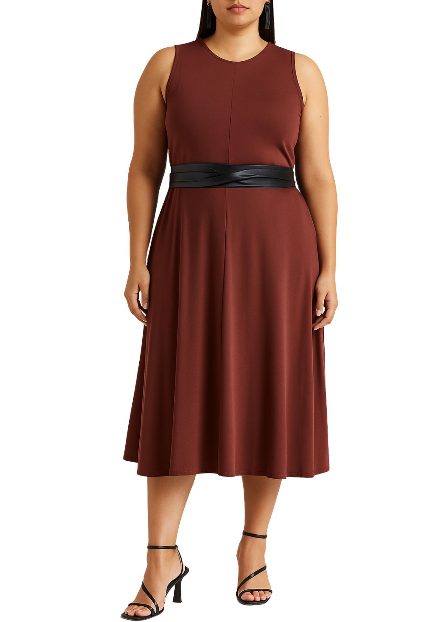 Midi Wrap Belt, Black / Black, alternate image number 3