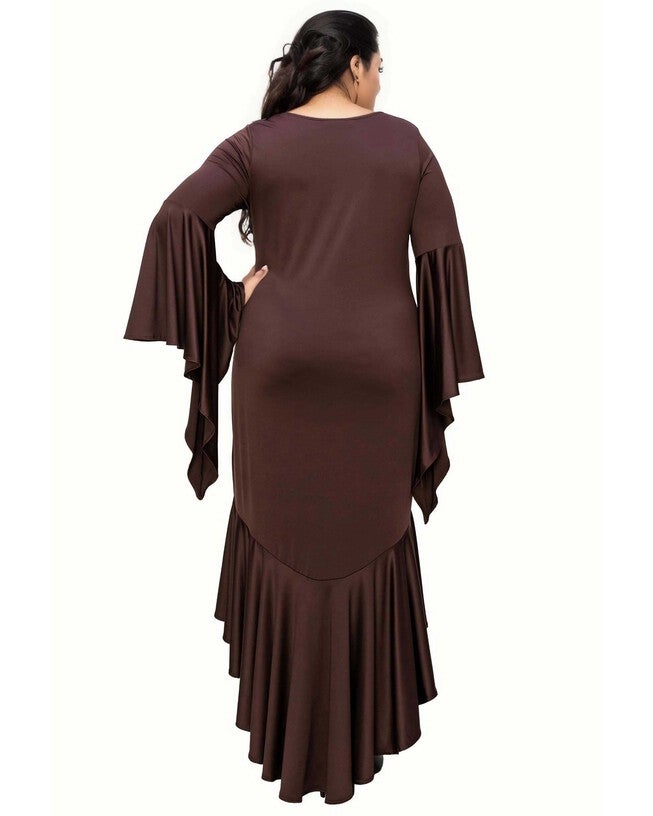 ARIELLE FLOWY MERMAID HEM DRESS, , alternate image number 5