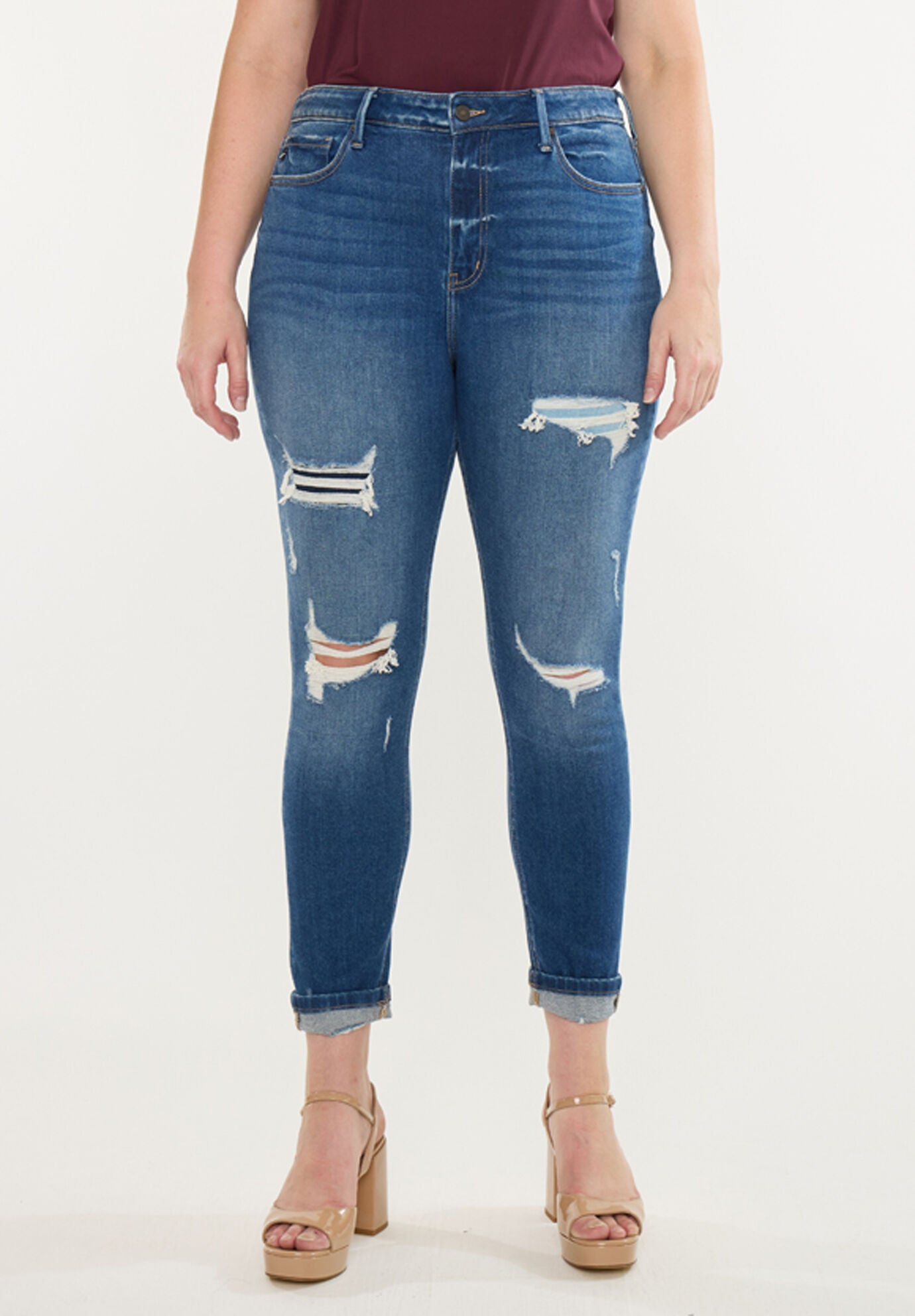 Carly High Rise Ankle Skinny (Plus Size), Medium Wash / Medium Wash, alternate image number 1