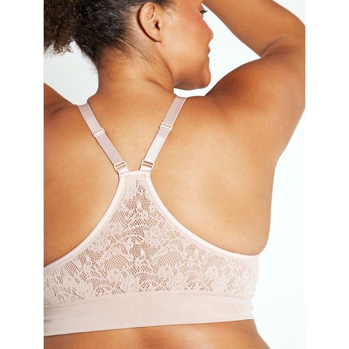 DEEP V NOTCH FRONT BRA, Vintage Rose / Mauve, alternate image number 3