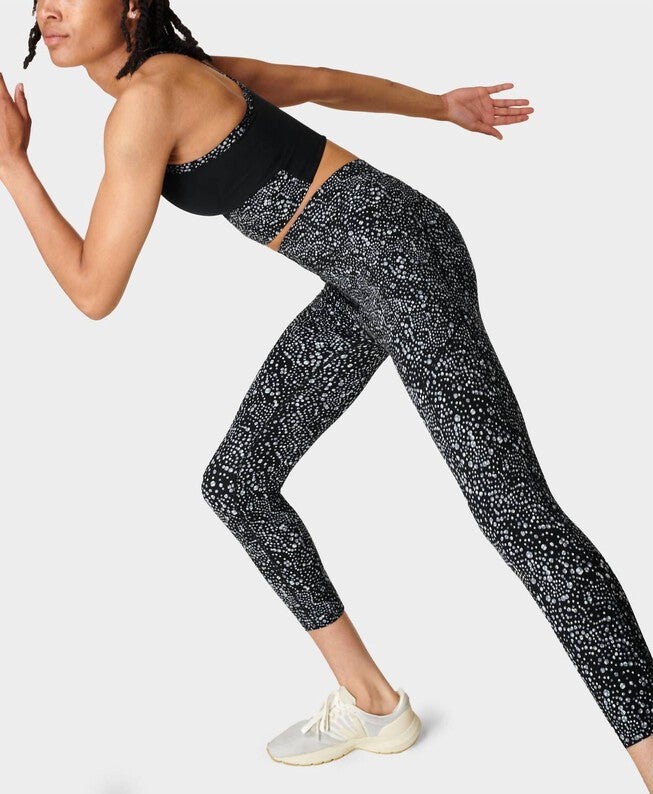 Power 7/8 High-Waisted Workout Leggings in Blue Celestial Dot Print, , alternate image number 4