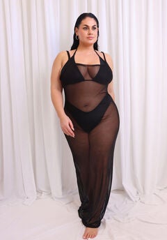 Lilli Sheer Mesh Maxi Slip Dress
