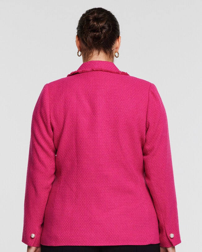 Courtney Boucle Blazer, FUCHSIA / Pink, alternate image number 2