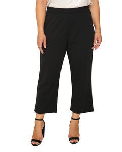 Plus Size Mona High Waist Stretch Crepe 23" Crop Pants