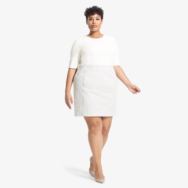 Crosby Skirt - Twill Ponte :: Light Heather Gray, Light Heather Gray / Light Grey, hi-res image number 0
