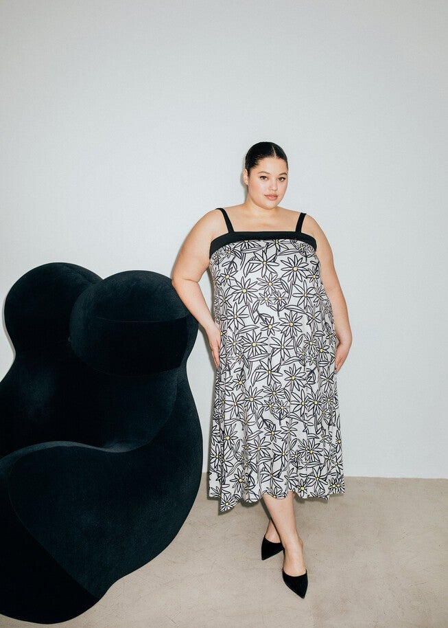 Daisy Print Midi Dress, Daisy / White, hi-res image number null