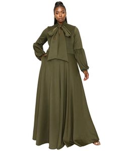 Bella Donna Dress with Ribbon and Bishop Sleeves