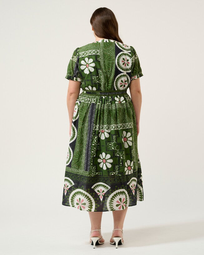 Ethereal Dress, Green Tile / Olive Green, alternate image number null