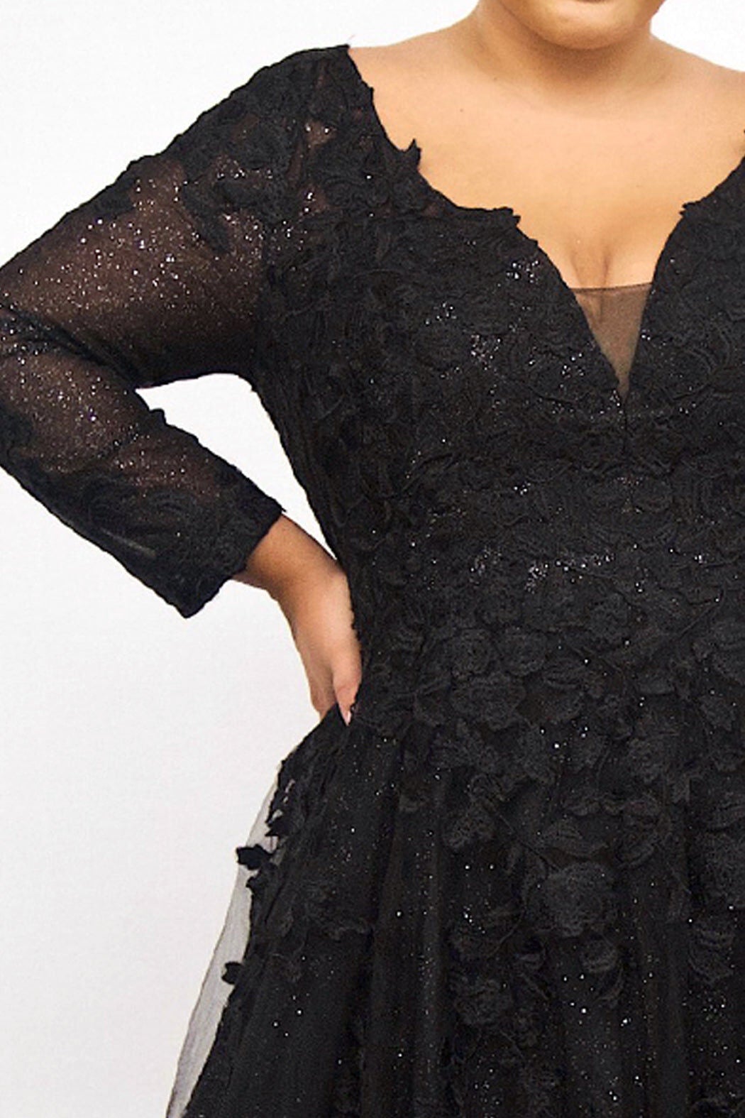 Shirley Wedding Dress, Black / Black, alternate image number 1