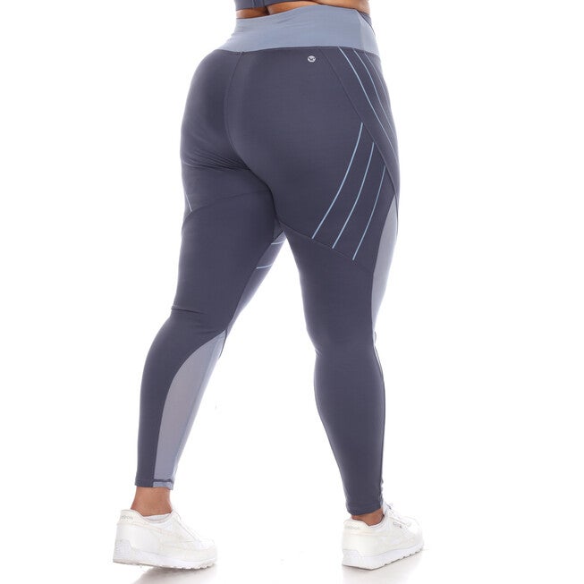 High-Waist Reflective Piping Fitness Leggings, , alternate image number 7