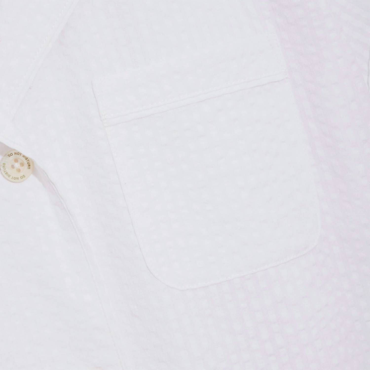 SEERSUCKER COTTON CLASSIC SHORT PJ SET IN WHITE, White / White, alternate image number 3