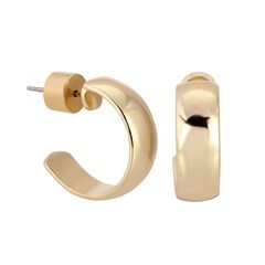 Mini Domed Hoops Gold