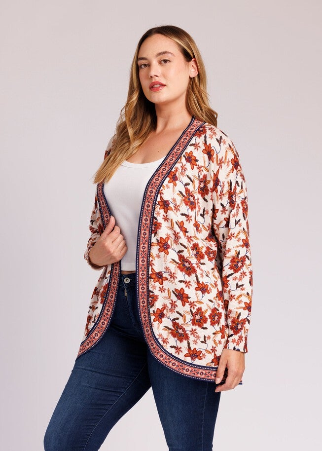 Cleo Open Front Cardigan, L295 IVORY / Ivory, alternate image number 3