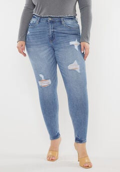 Ivory High Rise Super Skinny (Plus Size)