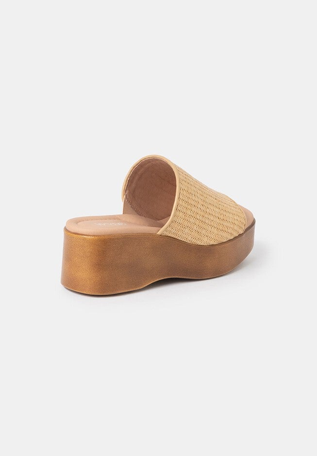 Mia Wedge Slides, Honey / Light Yellow, alternate image number 2
