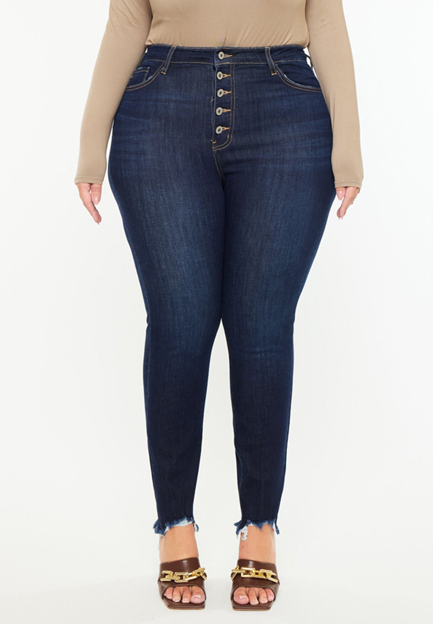 Martha High Rise Super Skinny (Plus Size), Dark Wash / Dark Wash, hi-res image number 0