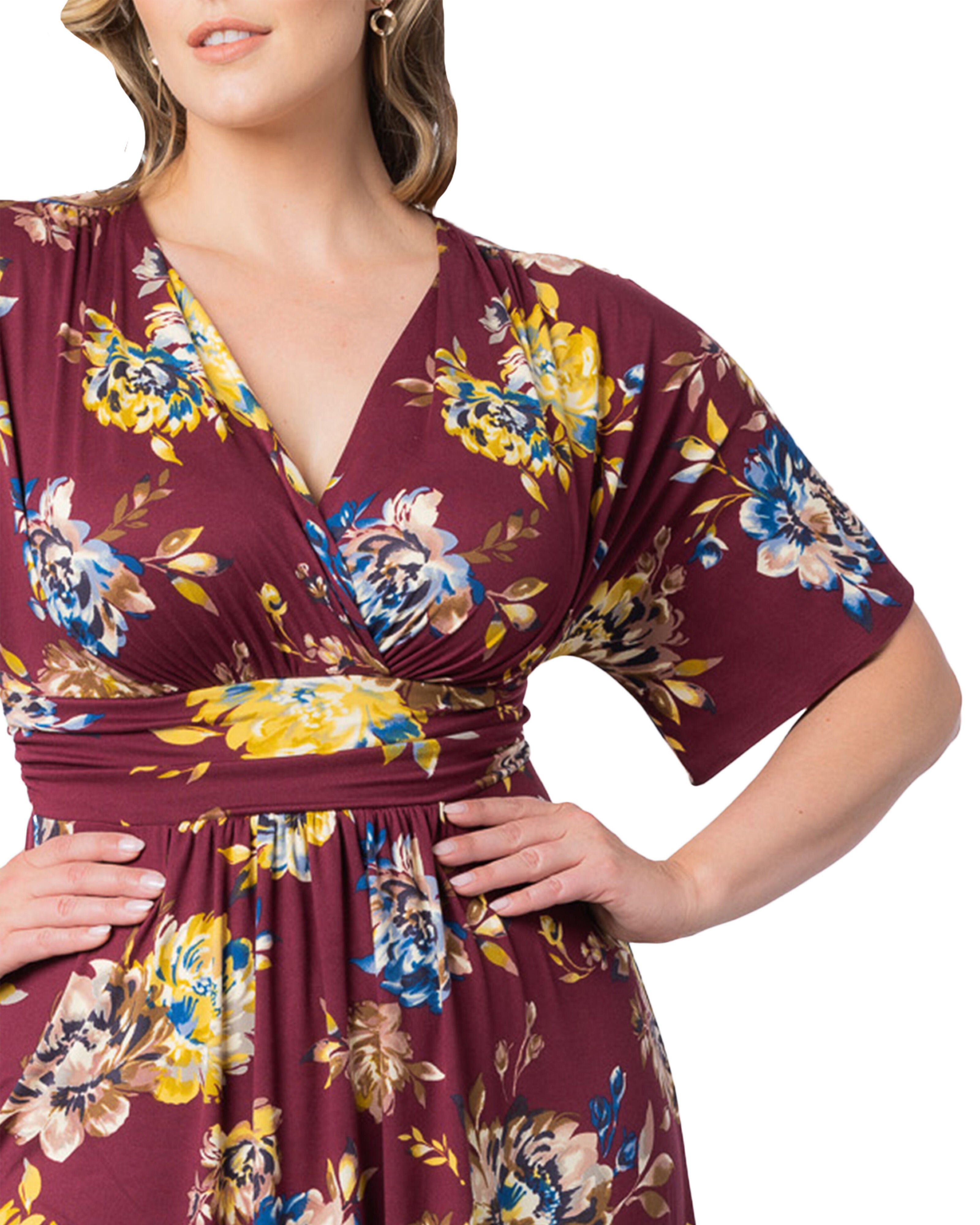 Vienna Maxi Dress, BORDEAUX BLOOMS / Burgundy, alternate image number 1