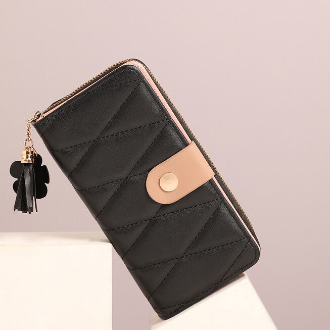 Haute Sauce Women's Quilted Wallet, Black / Black, alternate image number null