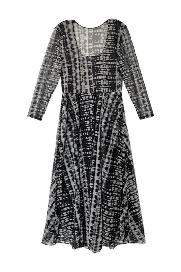 Mesh Midi Dress, Tie Dye / Black, hi-res image number 0