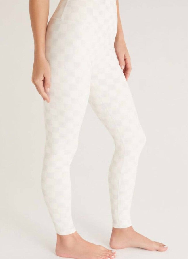 Checkered Legging in Sandstone, , alternate image number null