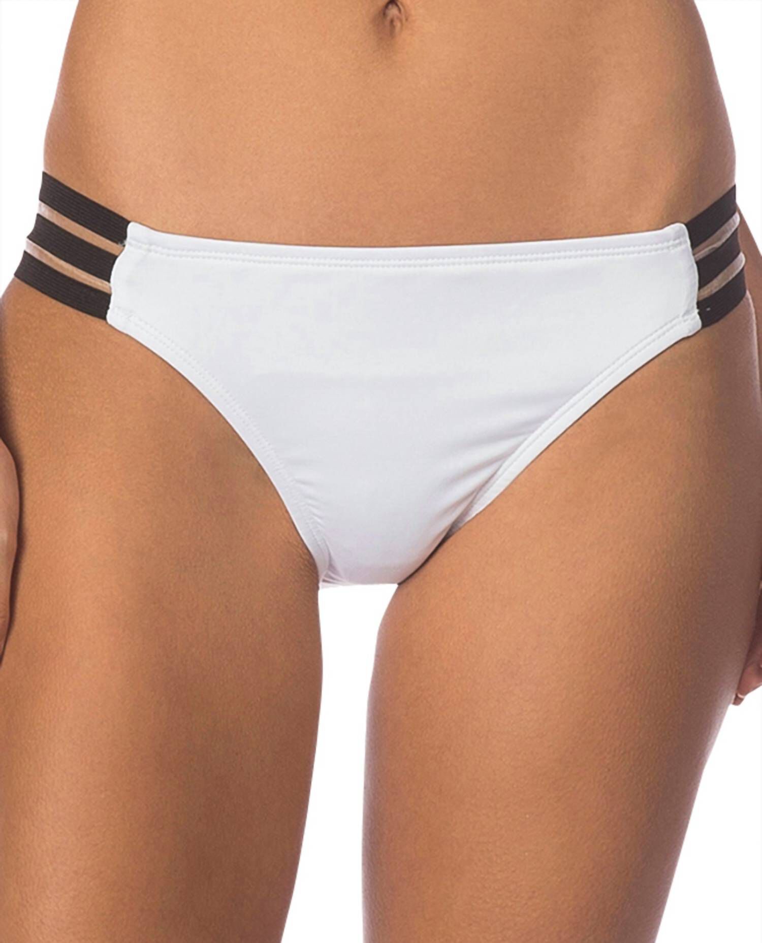 STOMPIN STILETTOS SPORTY HIPSTER BIKINI BOTTOM, White / White, hi-res image number 0