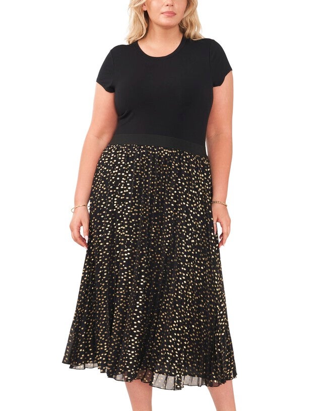 Maeve Foil Dot Maxi Skirt, Rich Black / Black, hi-res image number 0
