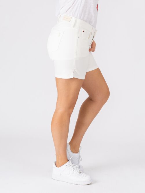 Baylee Side Vent Shorts, WHITE / White, alternate image number 1