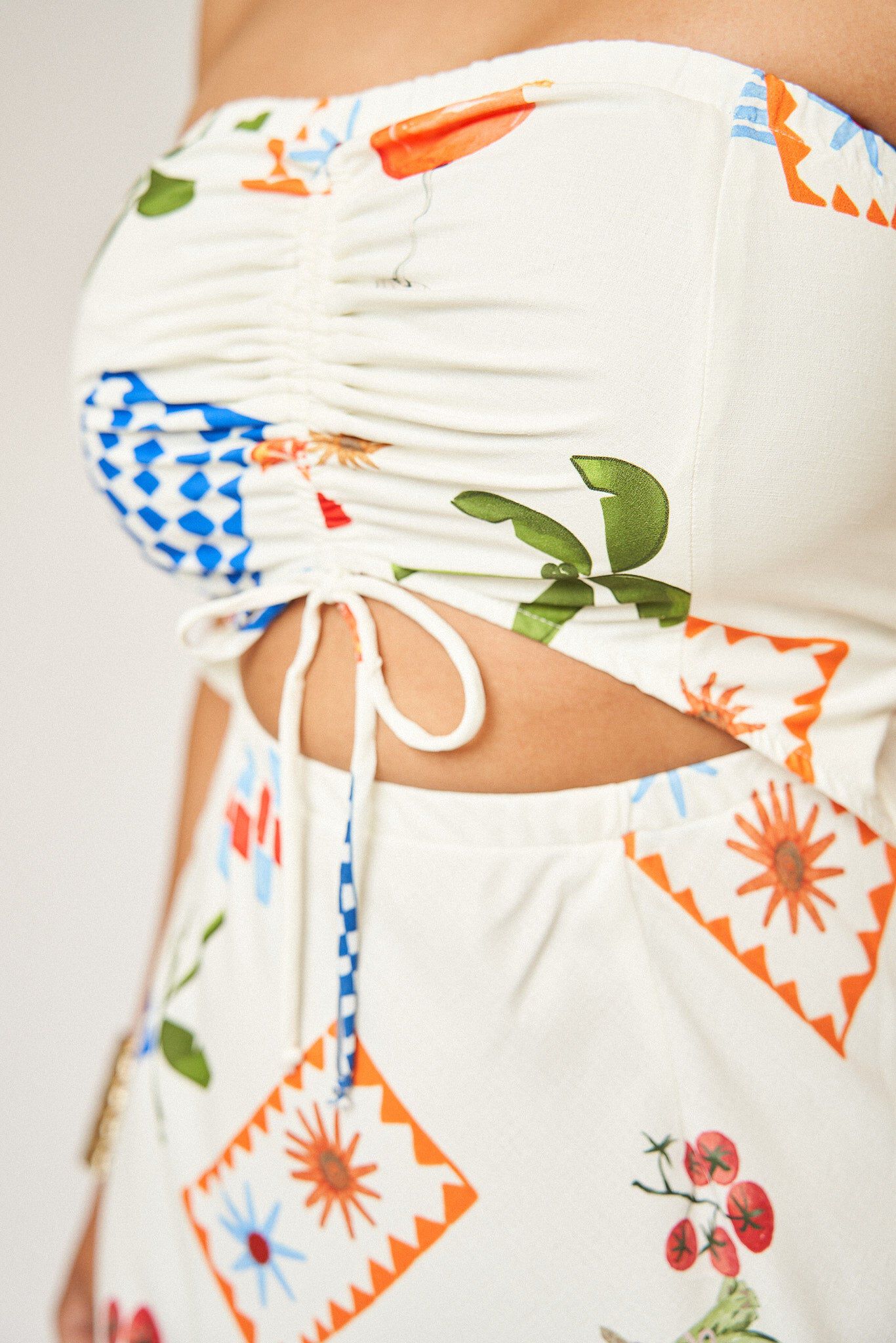 Chiara Bias Maxi Dress in Spuntino, Sputino / Cream, alternate image number 3