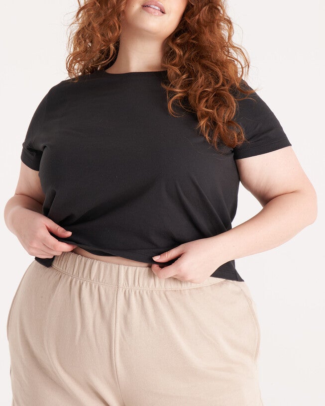 The Crop Tee, Onyx / Black, hi-res image number 0