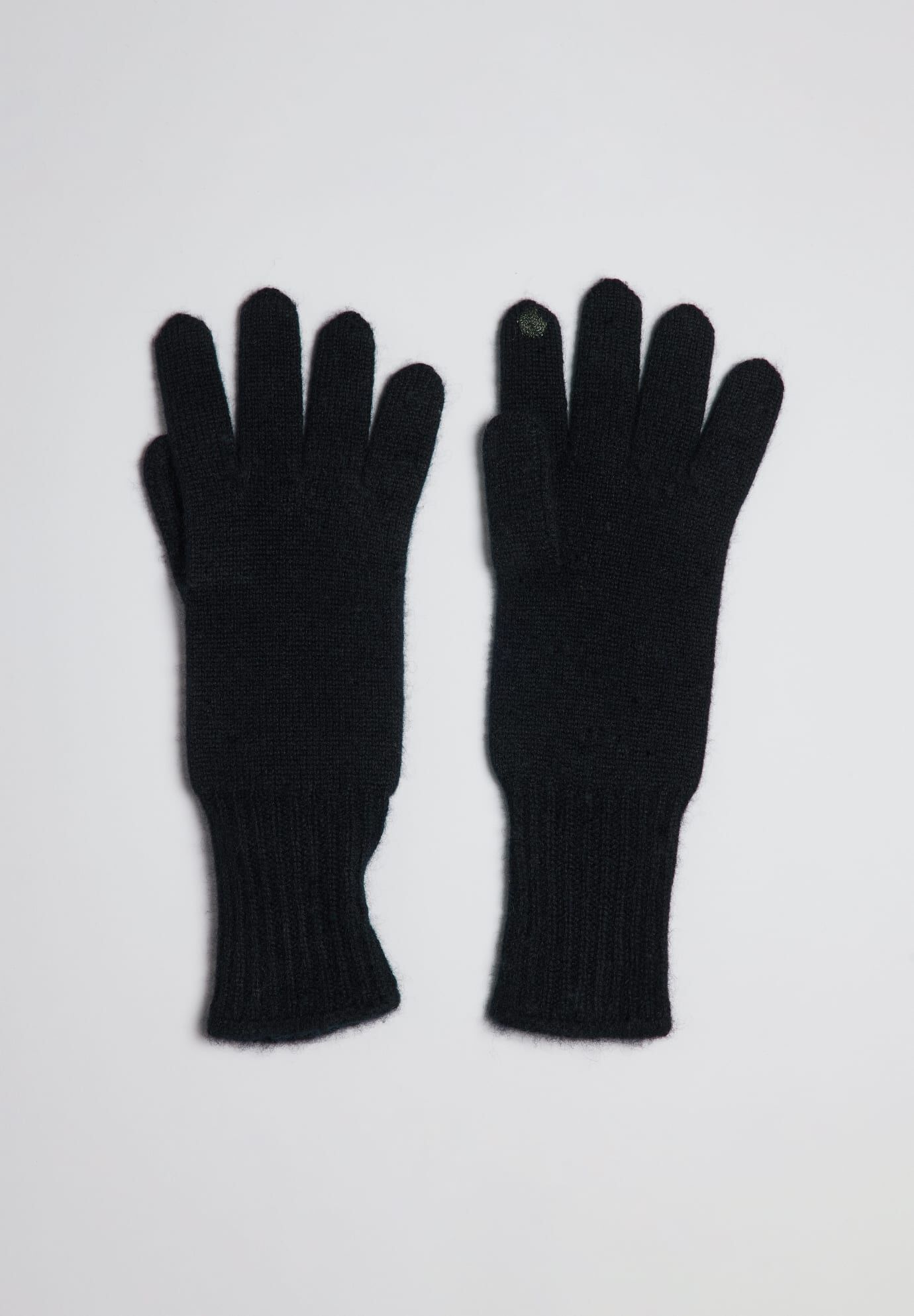 Cashmere Texting Gloves, Black / Black, hi-res image number 0