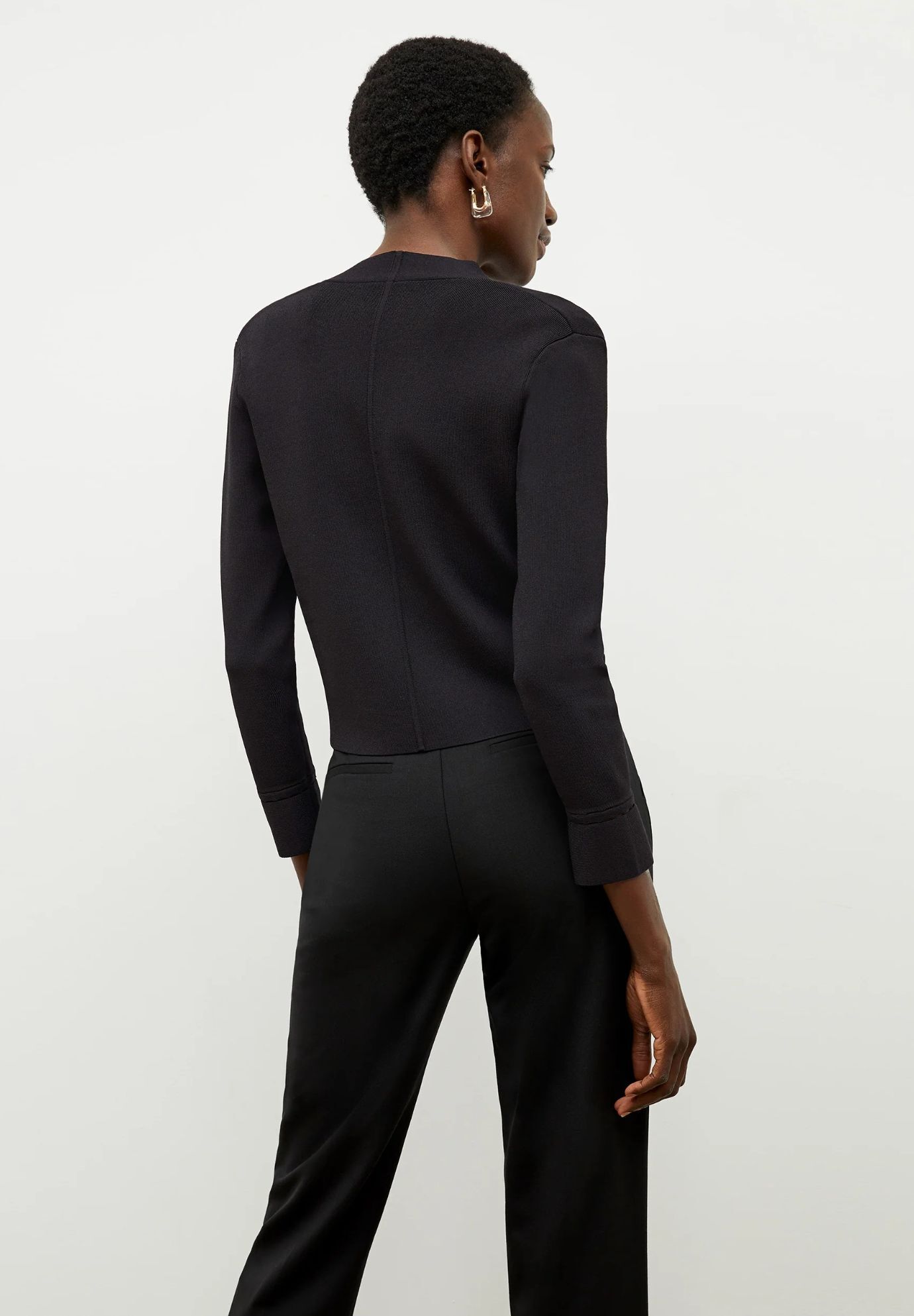 Sant Ambroeus Jardigan, Black / Black, alternate image number 3