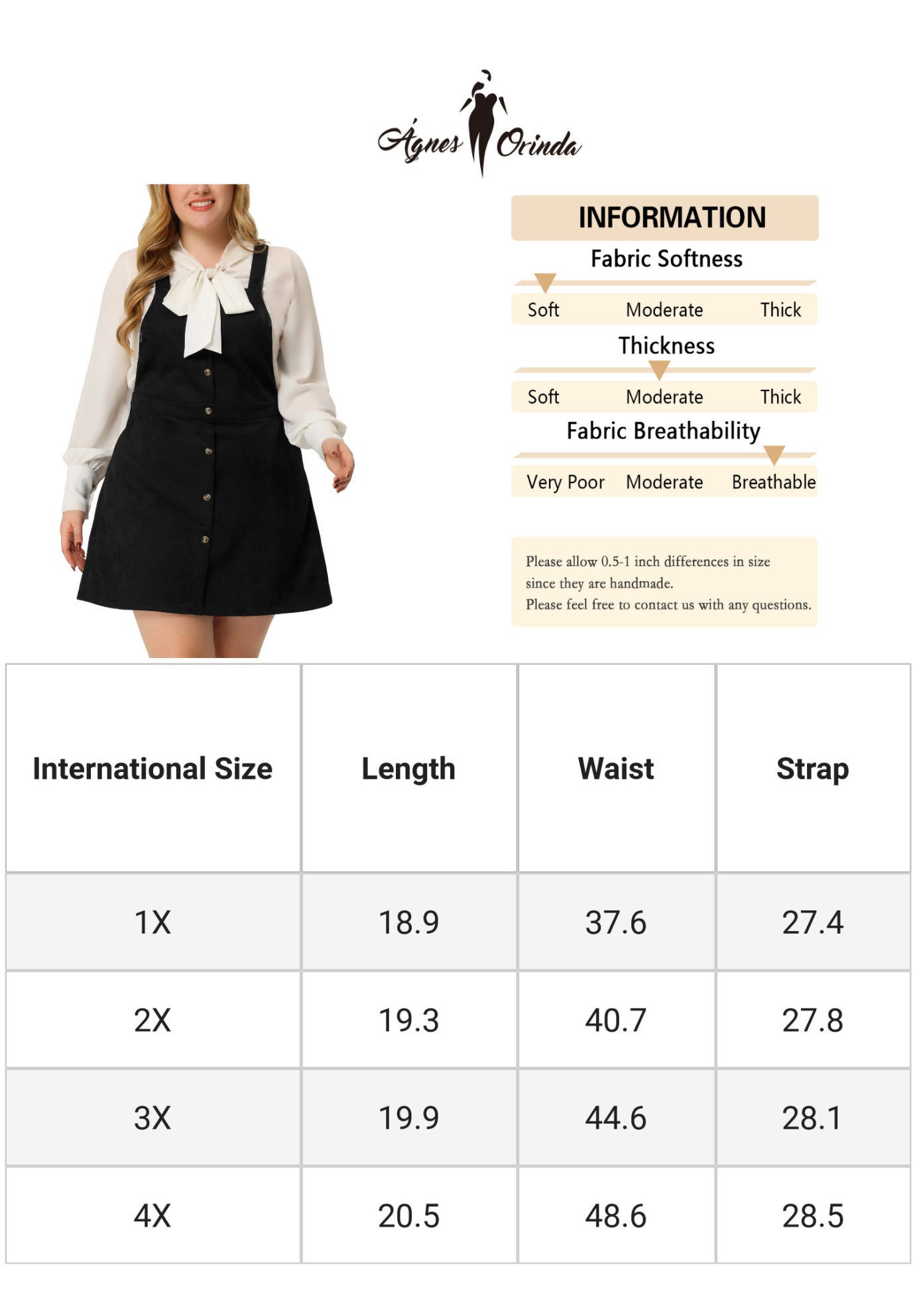 HIGH WAIST A-LINE SUEDE SUSPENDER SKIRT OVERALL DRESS, Black / Black, alternate image number 4
