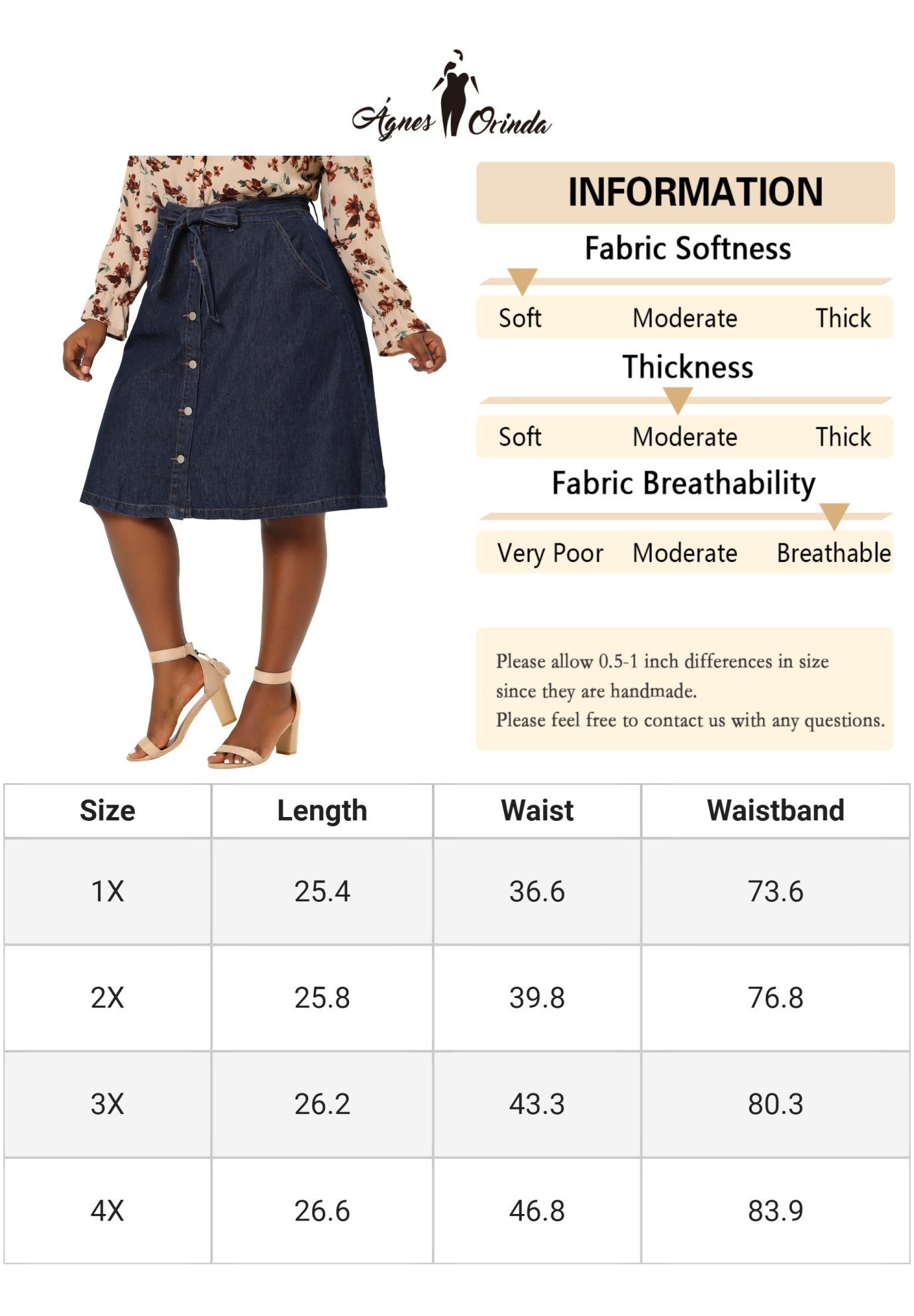 TIE WAIST A-LINE MIDI JEANS DENIM SKIRT, Dark Blue / Navy, alternate image number 4