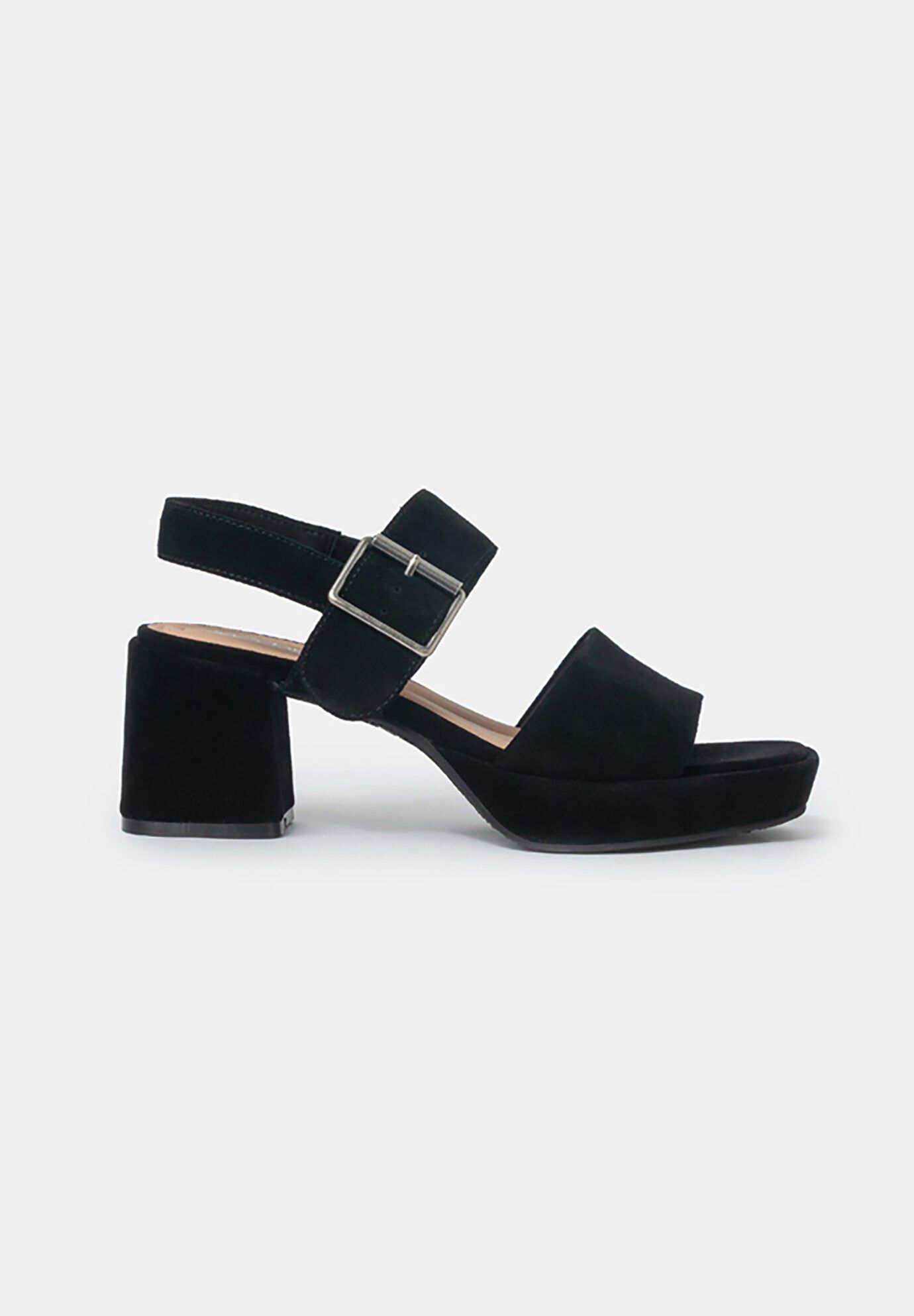 Monroe Two-Strap Platform Sandals, Black / Black, hi-res image number 0