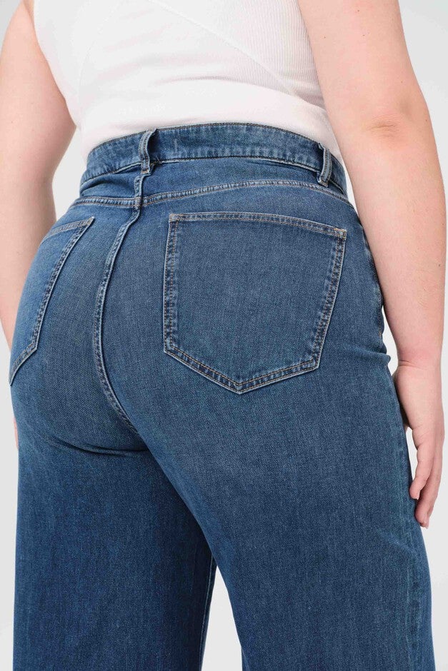 NCE PLUS - RELAXED WIDE LEG JEANS | BLUE EYED, BLUE EYED / Dark Wash, alternate image number 1