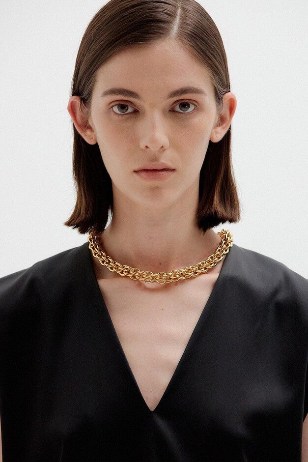 SODA CABLE CHAIN NECKLACE IN GOLD, Gold / Gold, alternate image number null