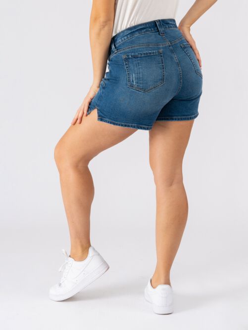 Baylee Side Vent Shorts, VERONICA / Medium Wash, alternate image number 3