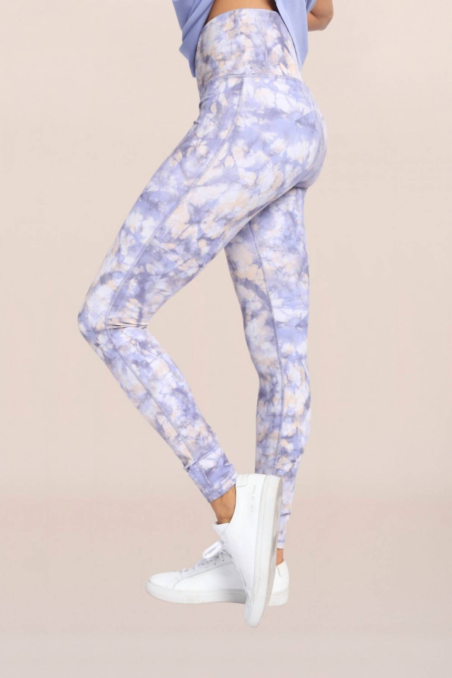 Ocean Tie-Dye High-Waist Legging In Purple, , alternate image number 3