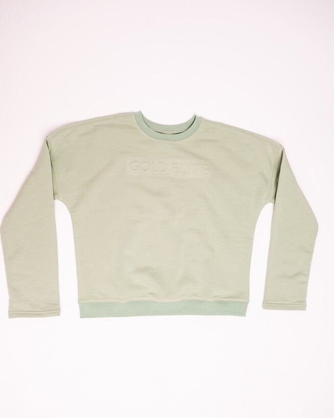 GOLD ELITE Crewneck Sweater, Ash Green / Mint, hi-res image number 0