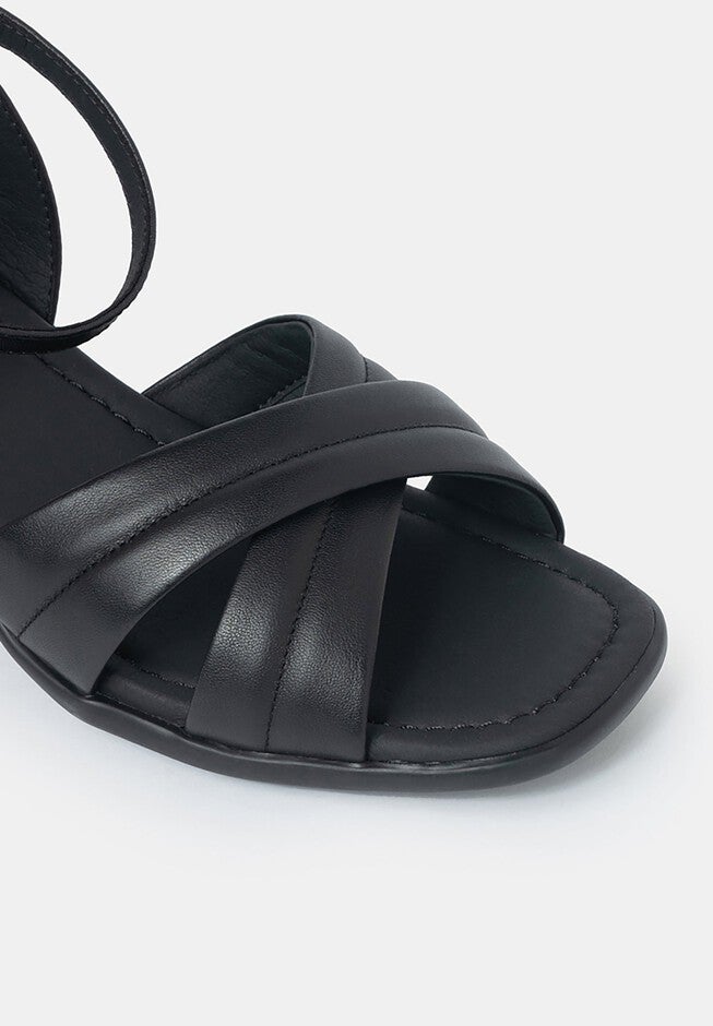 Daphne Block Heel Sandals, Black / Black, alternate image number 2